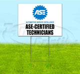 ASE Certified Tech Yard Sign