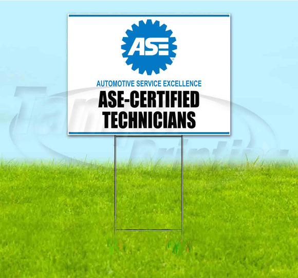 Ase Tech Labels Full Color Custom Yard Signs | 24 hr Production. Fast Free Shipping ...