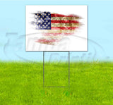 American Flag Yard Sign