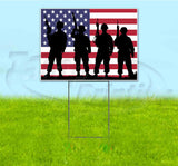 American Flag Yard Sign