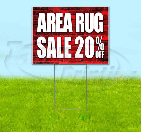 Area Rug Sale 20% Off Yard Sign