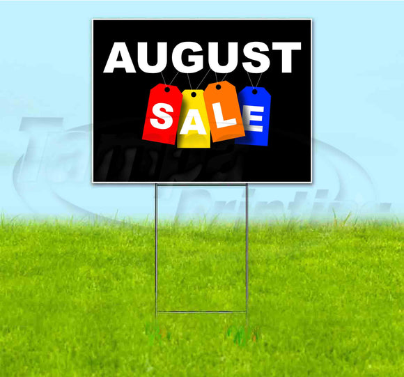 August Sale Tag Yard Sign
