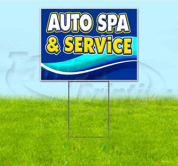 Auto Spa And Service Yard Sign