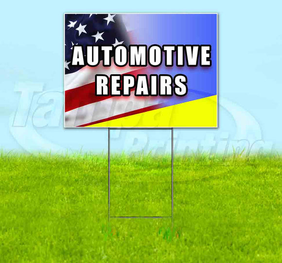 Automotive Repairs Yard Sign
