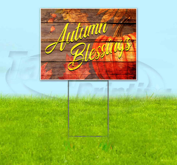 Autumn Blessings Yard Sign