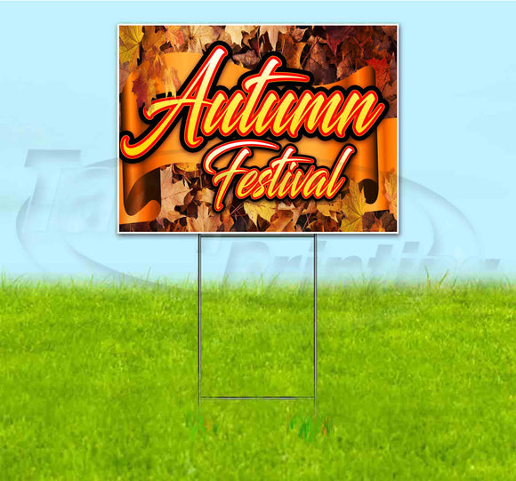 Autumn Festival Ribbon Yard Sign