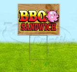 BBQ Sandwich Pig Yard Sign