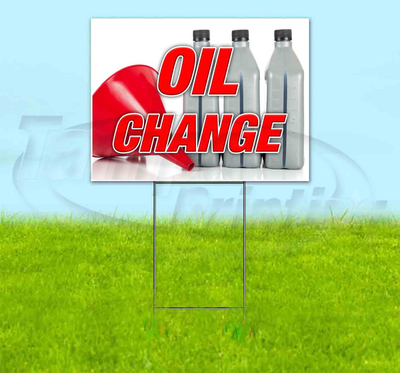 Oil Change v4 Yard Sign