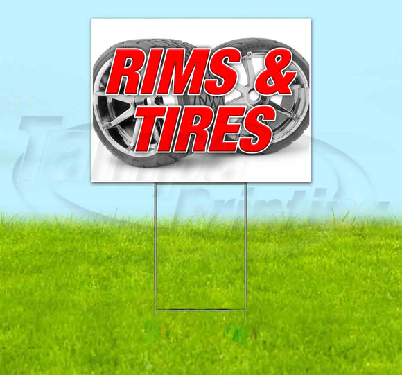 Rims & Tires v2 Yard Sign