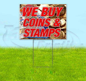 We Buy Coins & Stamps v3 Yard Sign