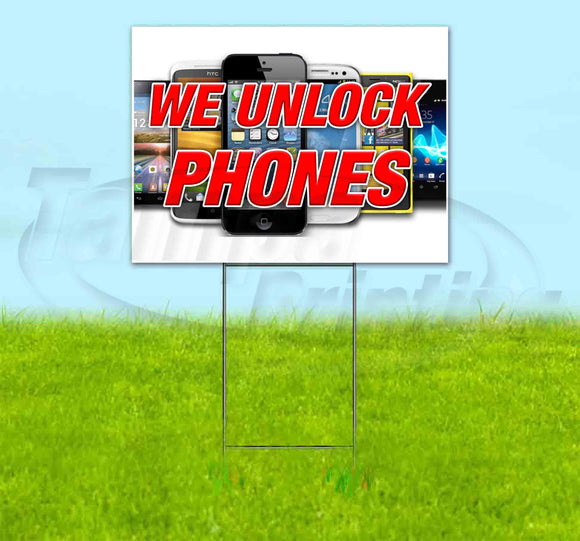 We Unlock Phones v2 Yard Sign