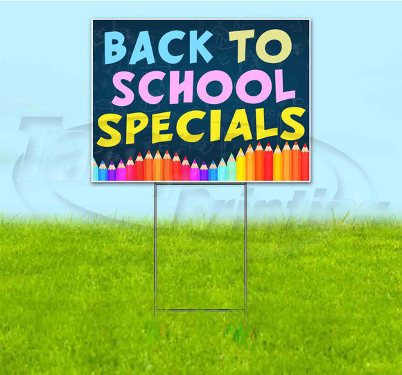 Back To School Specials Yard Sign