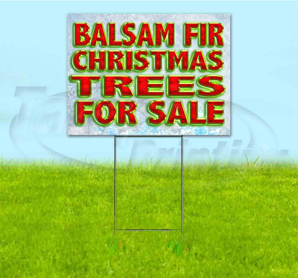 Balsam Fir Christmas Trees For Sale Yard Sign