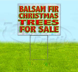 Balsam Fir Christmas Trees For Sale Yard Sign