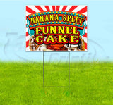 Banana Split Funnel Cake Yard Sign