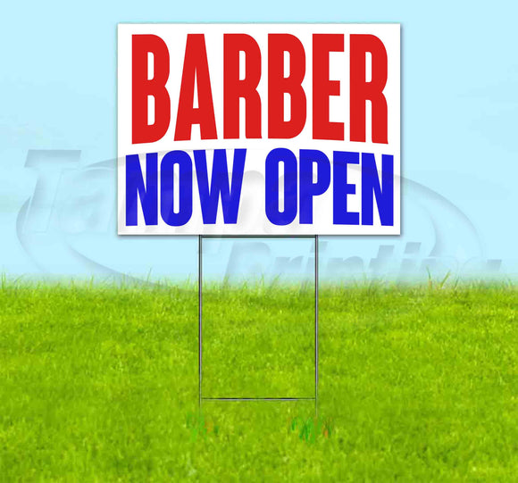 Barber Now Open Yard Sign