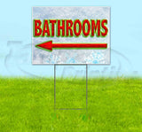 Bathrooms Arrow Yard Sign