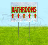 Bathrooms Arrow Yard Sign