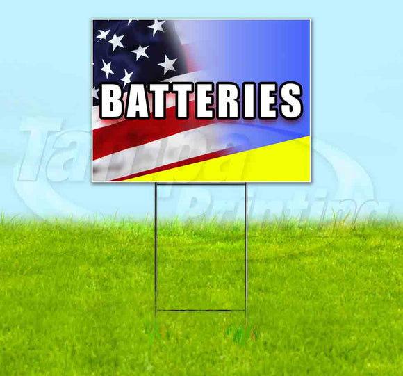 Batteries Yard Sign