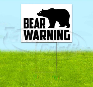 Bear Warning Yard Sign