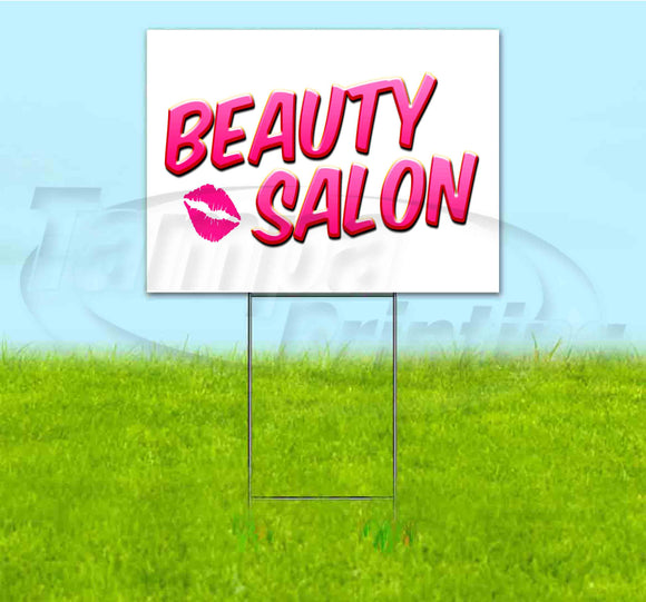 Beauty Salon Lipstick Yard Sign