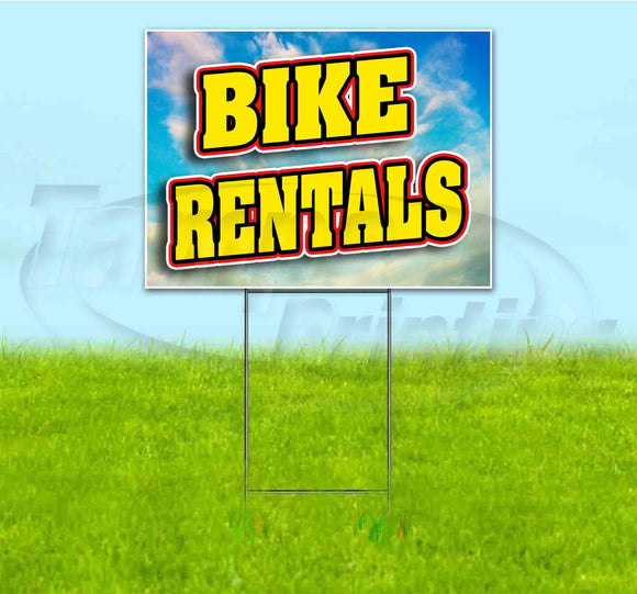 Bicycle Rental Yard Sign