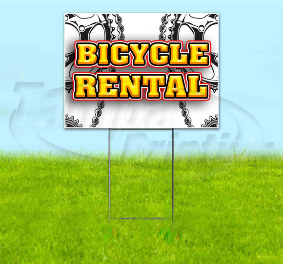 Bicycle Rental Yard Sign