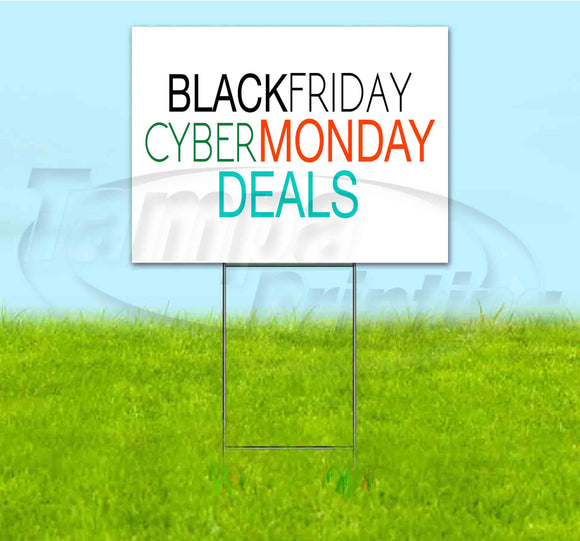 Black Friday Cyber Monday Deals Yard Sign