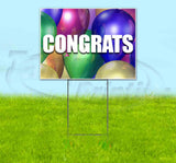 Congrats Balloons Yard Sign