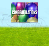 Congratulations Balloons Yard Sign
