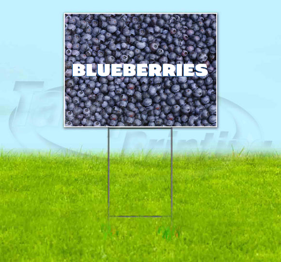 Blueberries Yard Sign