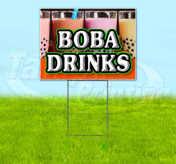 Boba Drinks Yard Sign