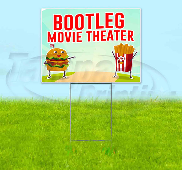 Bootleg Movie Theater Yard Sign