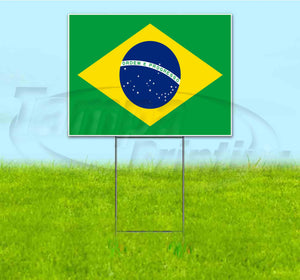 Brazil Flag Yard Sign