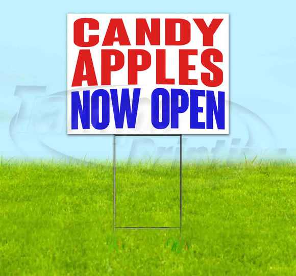 Candy Apples Now Open Yard Sign