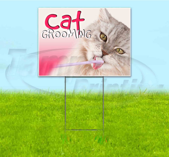 Cat Grooming Yard Sign