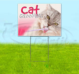Cat Grooming Yard Sign