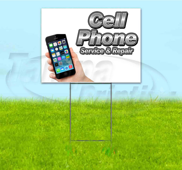 Cell Phone Service & Repair Yard Sign