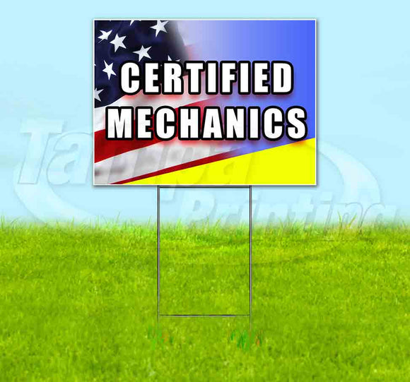 Certified Mechanics Yard Sign