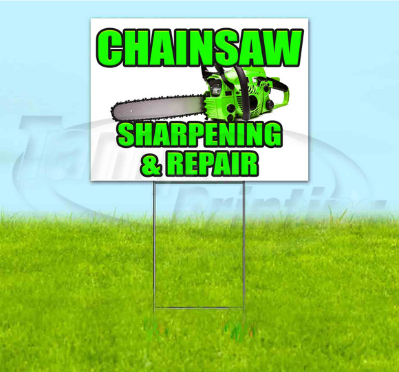 Chainsaw Sharpening & Repair Yard Sign