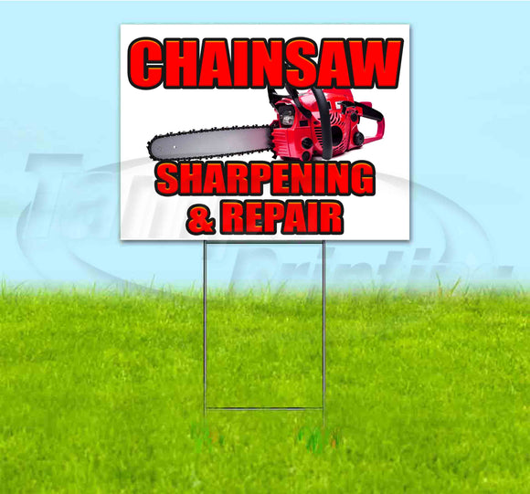 Chainsaw Sharpening & Repair Yard Sign