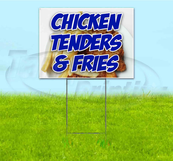 Chicken Tenders and Fries Yard Sign