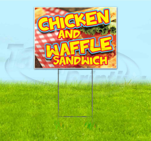 Chicken and Waffle Sandwich Yard Sign