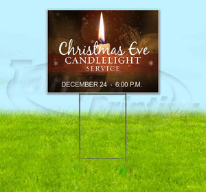 Christmas Eve Candlelight Service Yard Sign