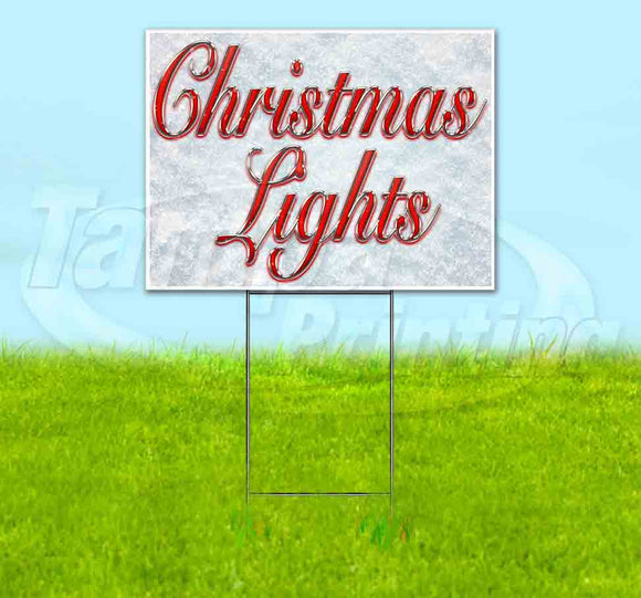 Christmas Lights Yard Sign