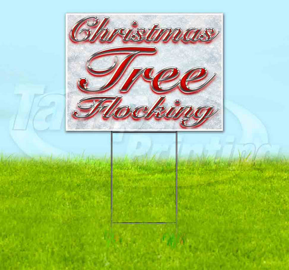 Christmas Tree Flocking Yard Sign