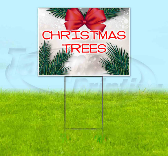 Christmas Trees v4 Yard Sign