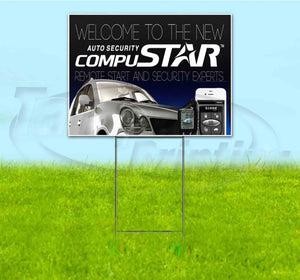 Compustar Remote Start Yard Sign