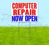 Computer Repair Now Open Yard Sign