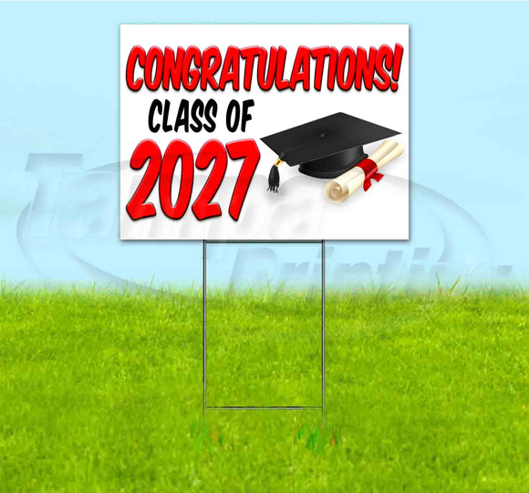 Congrats Class Of 2027 Yard Sign